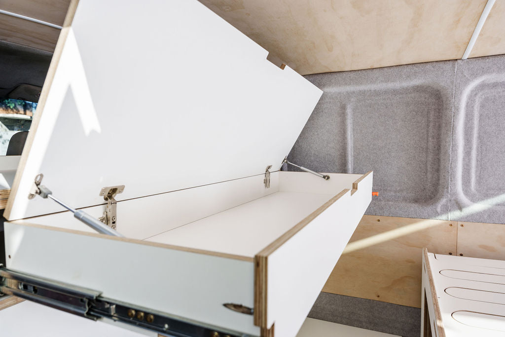 Hidden storage under the desk