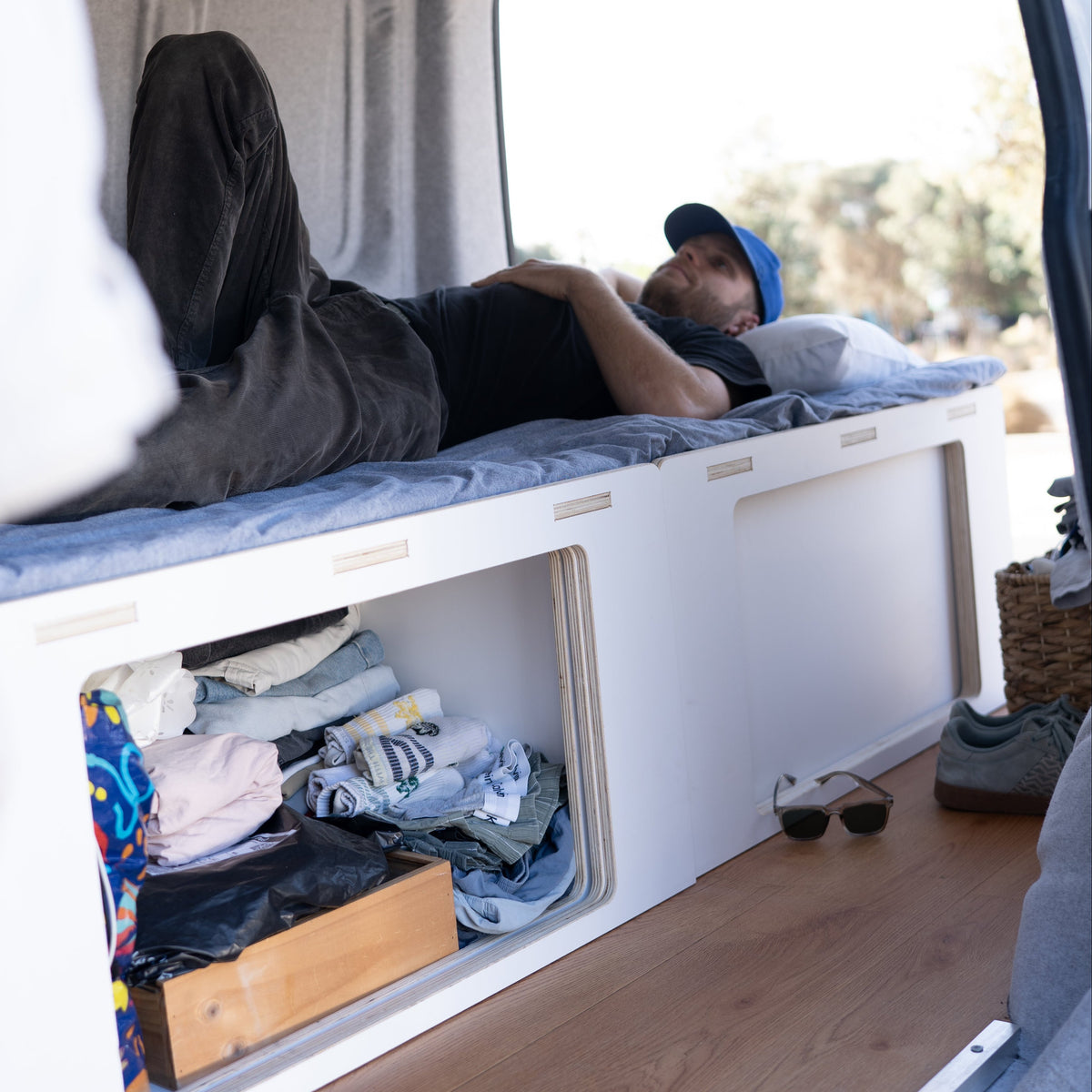 Side cubbies for inside reach